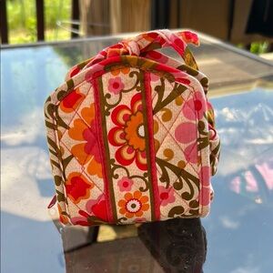 Vera Bradley Pink and Orange Cosmetic Bags Vibrant Floral Design
